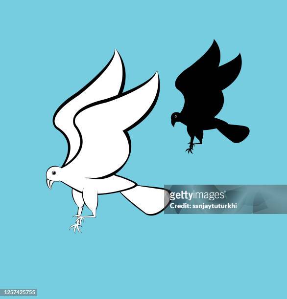 drachen - kite bird stock-grafiken, -clipart, -cartoons und -symbole