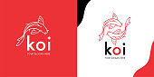 Koi Fish logotype template