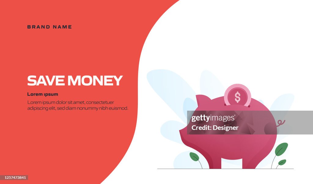 Design Save Money Save Money Concept Vector Illustration For Website Banner Advertisement ...