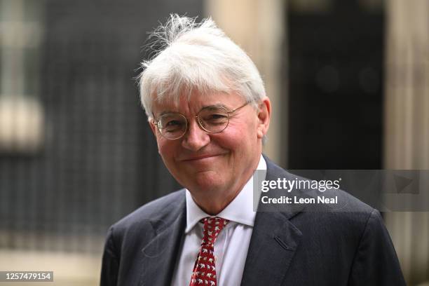 Minister for Development in the Foreign Office, Andrew Mitchell arrives to attend the weekly government cabinet meeting at 10 Downing Street on May...