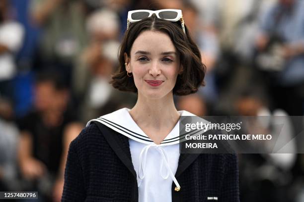 Canadian actress and member of the Cinfondation jury Charlotte Le Bon poses during a photocall for the Short Films jury and Cinefondation at the 76th...