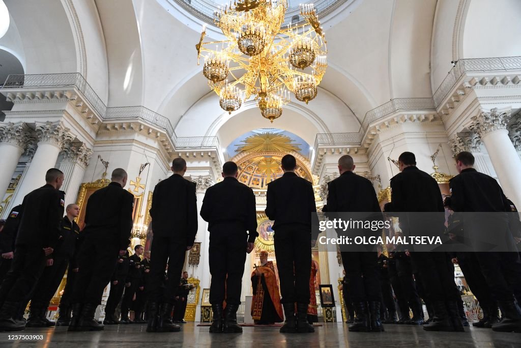 Russian Conscript Russian army new conscripts attend a religious service at the Trinity ...