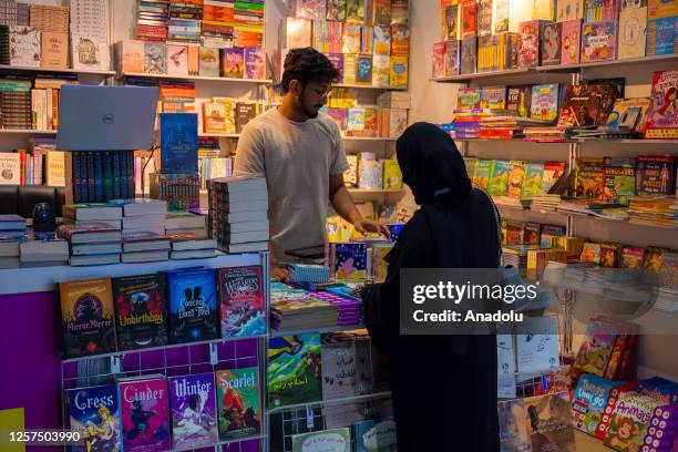 View of 32nd Abu Dhabi International Book Fair at Abu Dhabi National Exhibition Centre in Abu Dhabi, United Arab Emirates on May 22, 2023.