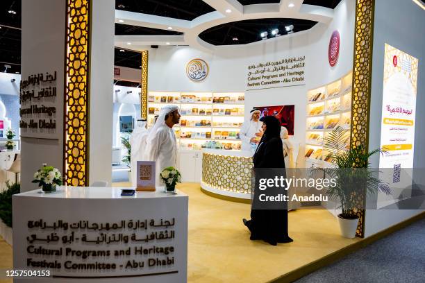 View of 32nd Abu Dhabi International Book Fair at Abu Dhabi National Exhibition Centre in Abu Dhabi, United Arab Emirates on May 22, 2023.