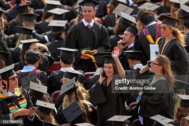 The crowd at Boston College commencement.