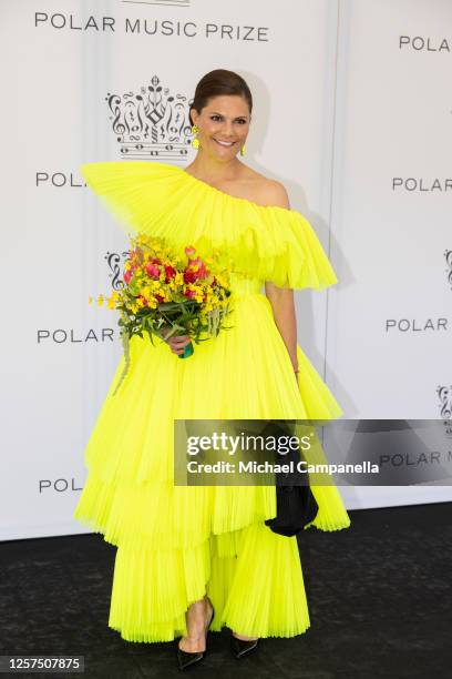 Crown Princess Victoria of Sweden attends the Polar Music Prize 2023 on May 23, 2023 in Stockholm, Sweden.