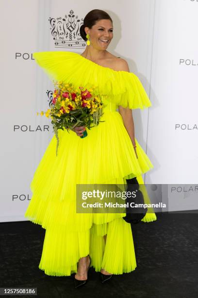 Crown Princess Victoria of Sweden attends the Polar Music Prize 2023 on May 23, 2023 in Stockholm, Sweden.