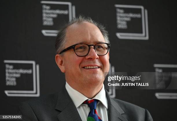 Financial Times Literary Editor and literary judge Frederick Studemann poses on the red carpet upon arrival for the International Booker Prize award...