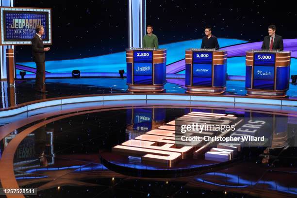 Semifinal 1 & 2" - The first "Jeopardy! Masters" semifinal rounds commence with James Holzhauer, Matt Amodio, Mattea Roach and Andrew He competing...