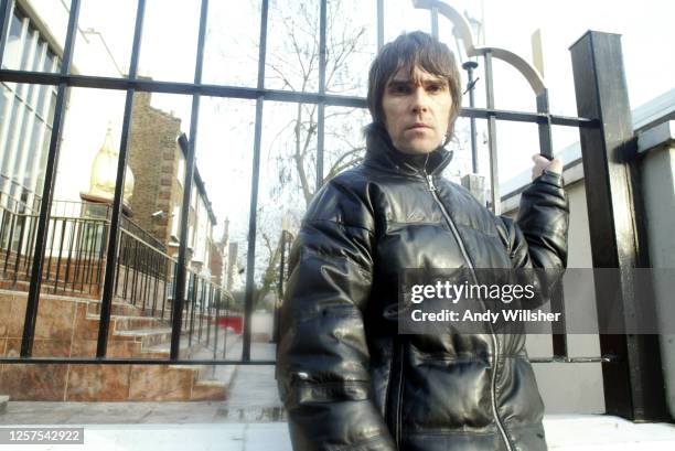 Stone Roses lead singer Ian Brown photographed in London in 2004