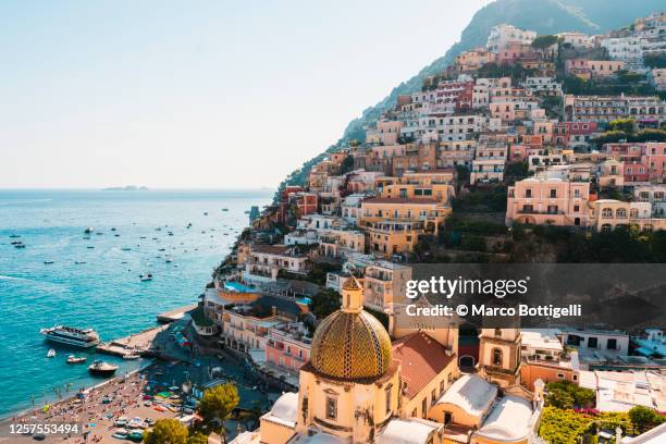 positano, amalfi coast, italy - salerno stockfoto's en -beelden