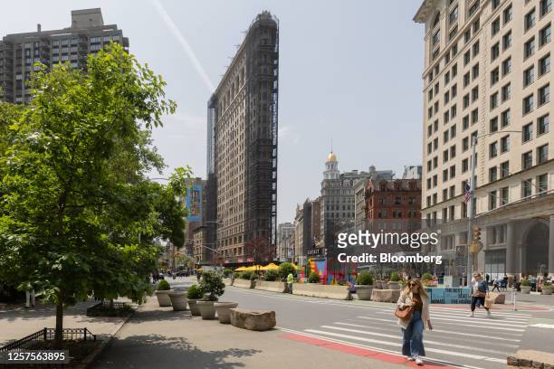 The Flatiron building in New York, US, on Tuesday, May 23, 2023. Jeffrey Gural, a longtime stakeholder in Manhattan's Flatiron Building, and his...