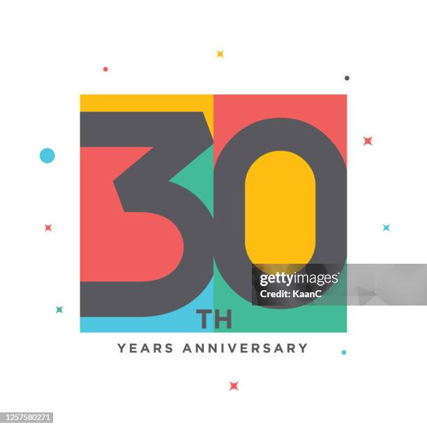 moderne bunte jahrestag logo vorlage isoliert, jahrestag icon label, jahrestag symbol stock illustration - number 40 stock-grafiken, -clipart, -cartoons und -symbole