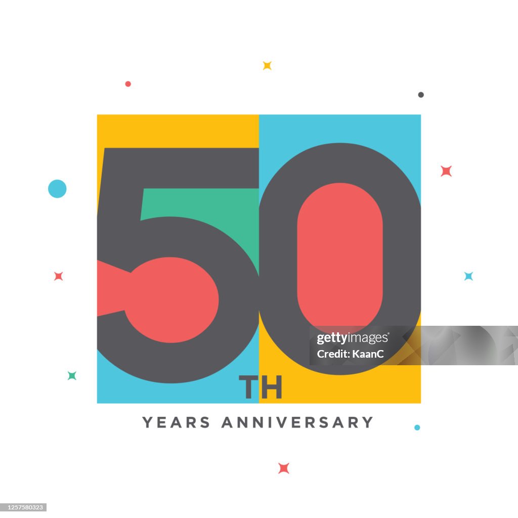 Modèle de logo d’anniversaire coloré moderne isolé, étiquette d’icône d’anniversaire, illustration de stock de symbole d’anniversaire