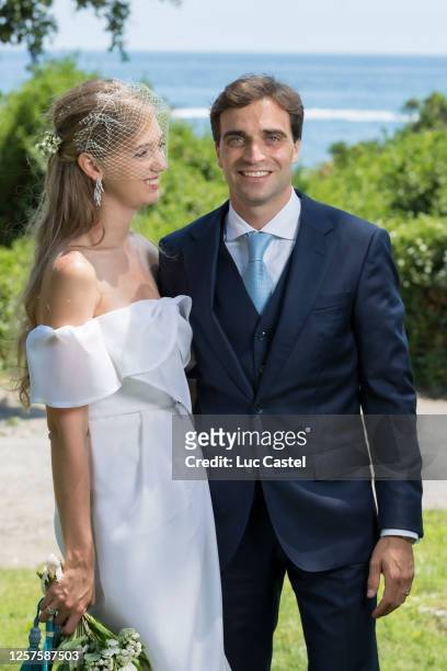 Civil Marriage of Eleonore of Habsburg and Jerome d'Ambrosio on July 20, 2020 in Monaco, Monaco. Eleonore von Habsburg and Jerome d'Ambrosio have...