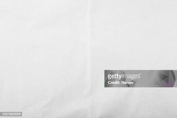 texture of crumpled white paper - newspaper stock pictures, royalty-free photos & images