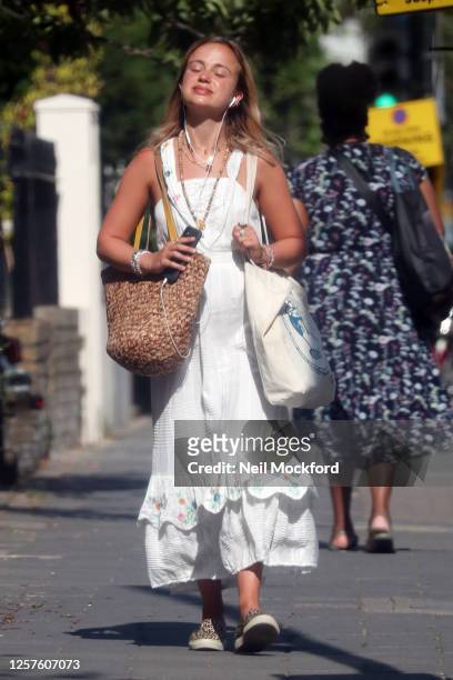 Lady Amelia Windsor seen shopping in Westbourne Grove, Notting Hill on July 22, 2020 in London, England.