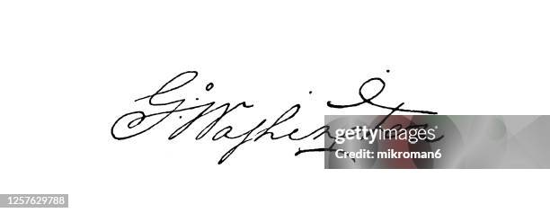 1,202 Signature Of George Washington Stock Photos and High-Res