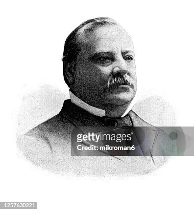 Portrait of Stephen Grover Cleveland, 22nd and 24th president of the United States (1885–1889 and 1893–1897)