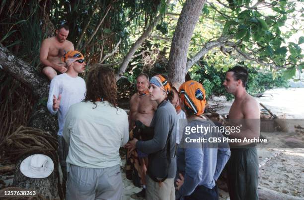 Pulau Tiga, Borneo / South China Sea, Season One. Members of the Tagi Tribe, Richard Hatch , Dirk Been, Susan Hawk , Rudy Boesch, Kelly Wiglesworth,...