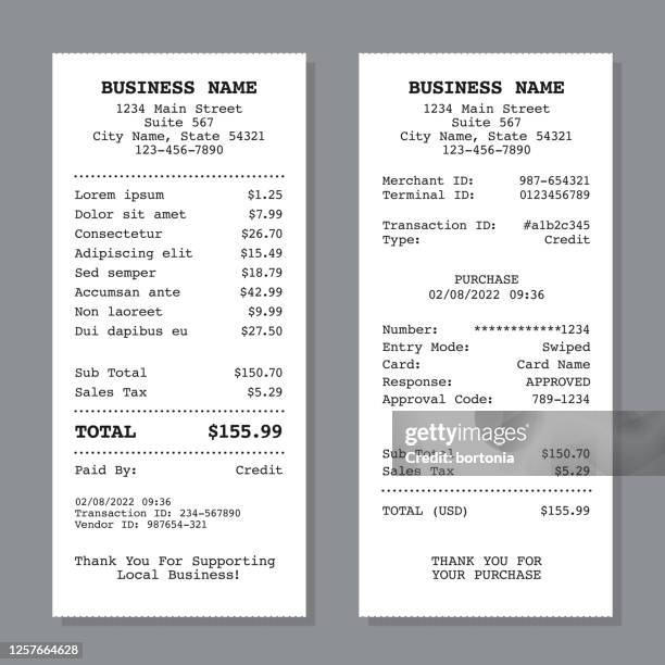 illustrations, cliparts, dessins animés et icônes de modèles de réception - reçu