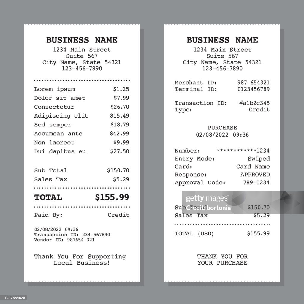 Receipt Templates