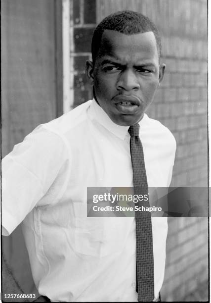 Civil rights activist John Lewis poses for a portrait in Clarksdale, Mississippi in 1963.