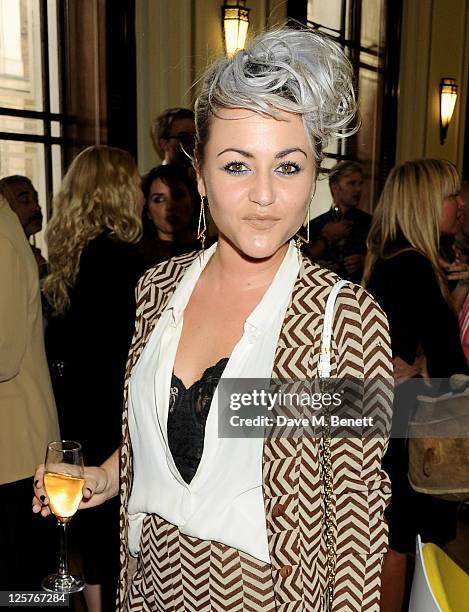 Jaime Winstone arrives at the James Small Menswear Spring/Summer 2012 runway show during London Fashion Week at Vauxhall Fashion Scout on September...