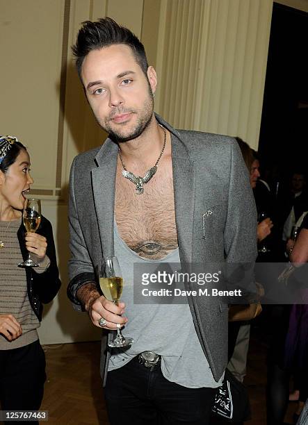 Jeff Leach arrives at the James Small Menswear Spring/Summer 2012 runway show during London Fashion Week at Vauxhall Fashion Scout on September 21,...
