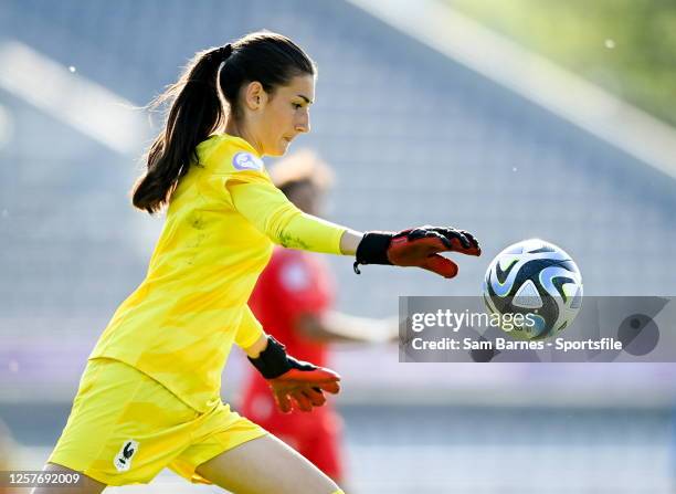 France goalkeeper Alyssa Fernandes during the UEFA Women's European Under-17 Championship 2023 Semi-Final match between France and Switzerland at...