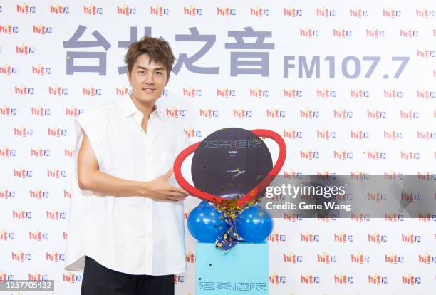 Kenji Wu attends an event hosted by HitFm to promote his new album 'I am listening' on July 23, 2020 in Taipei, Taiwan.