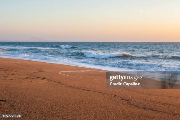 nature - coucher de soleil sur l'atlantique - atlantikküste frankreich stock-fotos und bilder