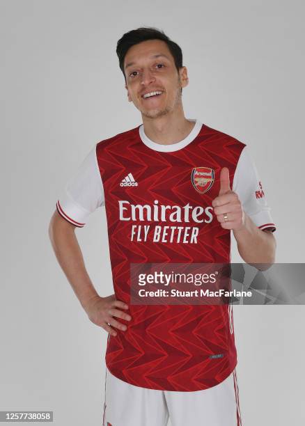 Mesut Ozil of Arsenal at London Colney on March 4, 2020 in St Albans, England.