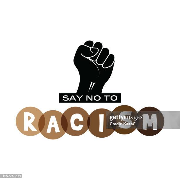 No Racist Sign 764 No Racism Sign High Res Illustrations - Getty Images