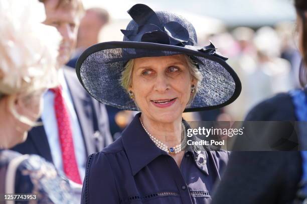 The Duchess of Gloucester attends the Royal Kennel Club Garden Party at Buckingham Palace on May 24, 2023 in London, England.