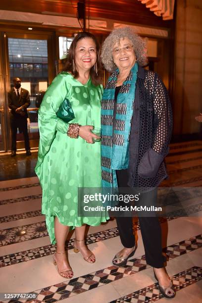 Elizabeth Alexander and Angela Davis attend The Gordon Parks Foundation Awards Dinner on May 23, 2023 at Cipriani 42nd Street in New York, New York.