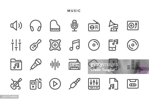 music icons - lyric stock illustrations