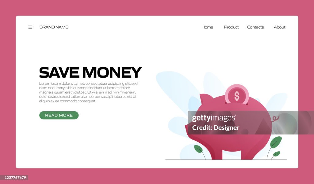 Design Save Money Save Money Concept Vector Illustration For Landing Page Template ...