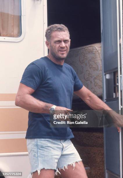 Steve McQueen sighted on location filming "Papillon" at Montego Bay, Jamaica on April 18, 1973.