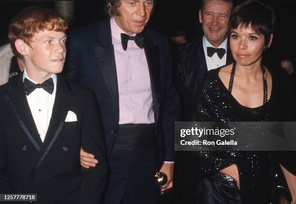 Steve McQueen, Chad McQueen and Neile Adams attend 27th Annual Golden Globe Awards at the Ambassador Hotel in Los Angeles, California on February 2,...