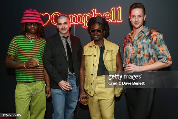 Ibby Njoya, Sam Ross, Campbell Addy and Simon Lee attend the Johnnie Walker Blue Label dinner celebrating Campbell Addy's 'I Love Campbell'...