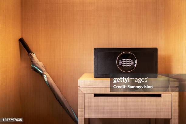 safe box in the closet - safe deposit box stock pictures, royalty-free photos & images