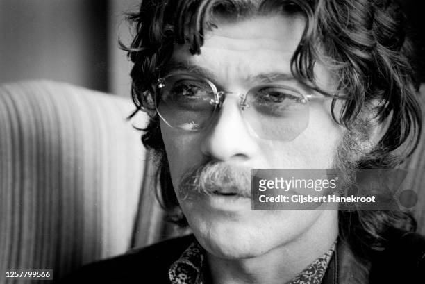 Robbie Robertson of The Band being interviewed in London, United Kingdom, June 1971.