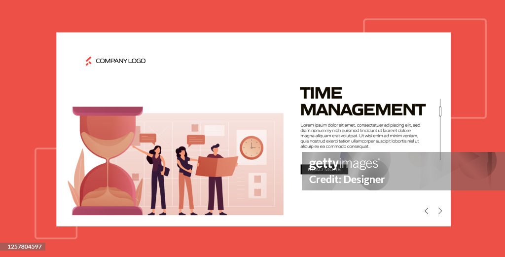 Time Management Concept Vector Illustration For Website Banner ...
