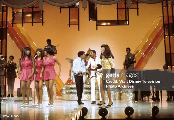 Los Angeles, CA Tina Turner, Ike Turner, Ike & Tina Turner, the Ikettes, Sammy Davis, Jr performing live on the ABC tv series 'The Hollywood Palace'.