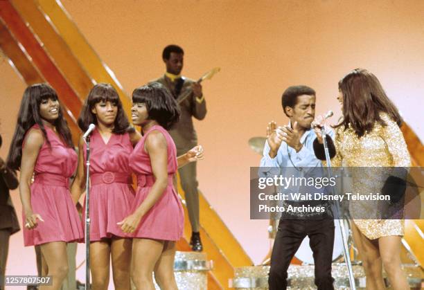 Los Angeles, CA Tina Turner, Ike Turner, Ike & Tina Turner, the Ikettes, Sammy Davis, Jr performing live on the ABC tv series 'The Hollywood Palace'.