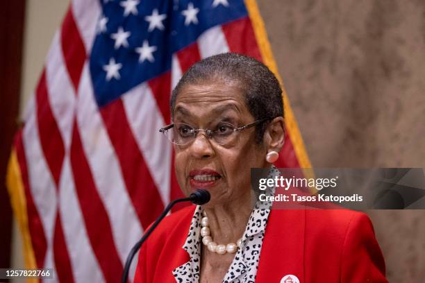 Del. Eleanor Holmes Norton speaks on Capitol Hill on July 23, 2020 in Washington, DC. The bill defies longstanding precedents in treating the...