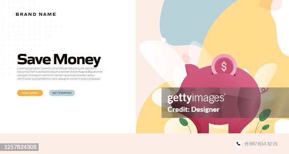 Design Save Money Save Money Concept Vector Illustration For Website Banner Advertisement ...