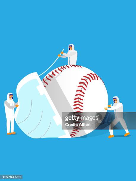 protecting baseball - little league stock illustrations