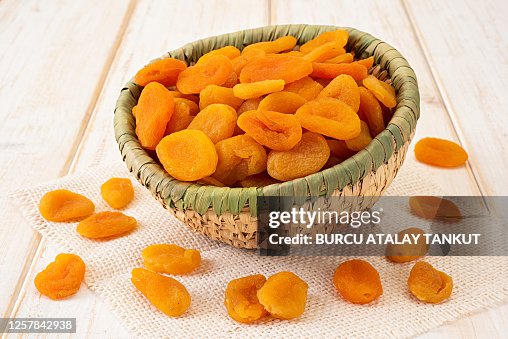 Dried Apricots in a Basket Dried Apricots in a Basket